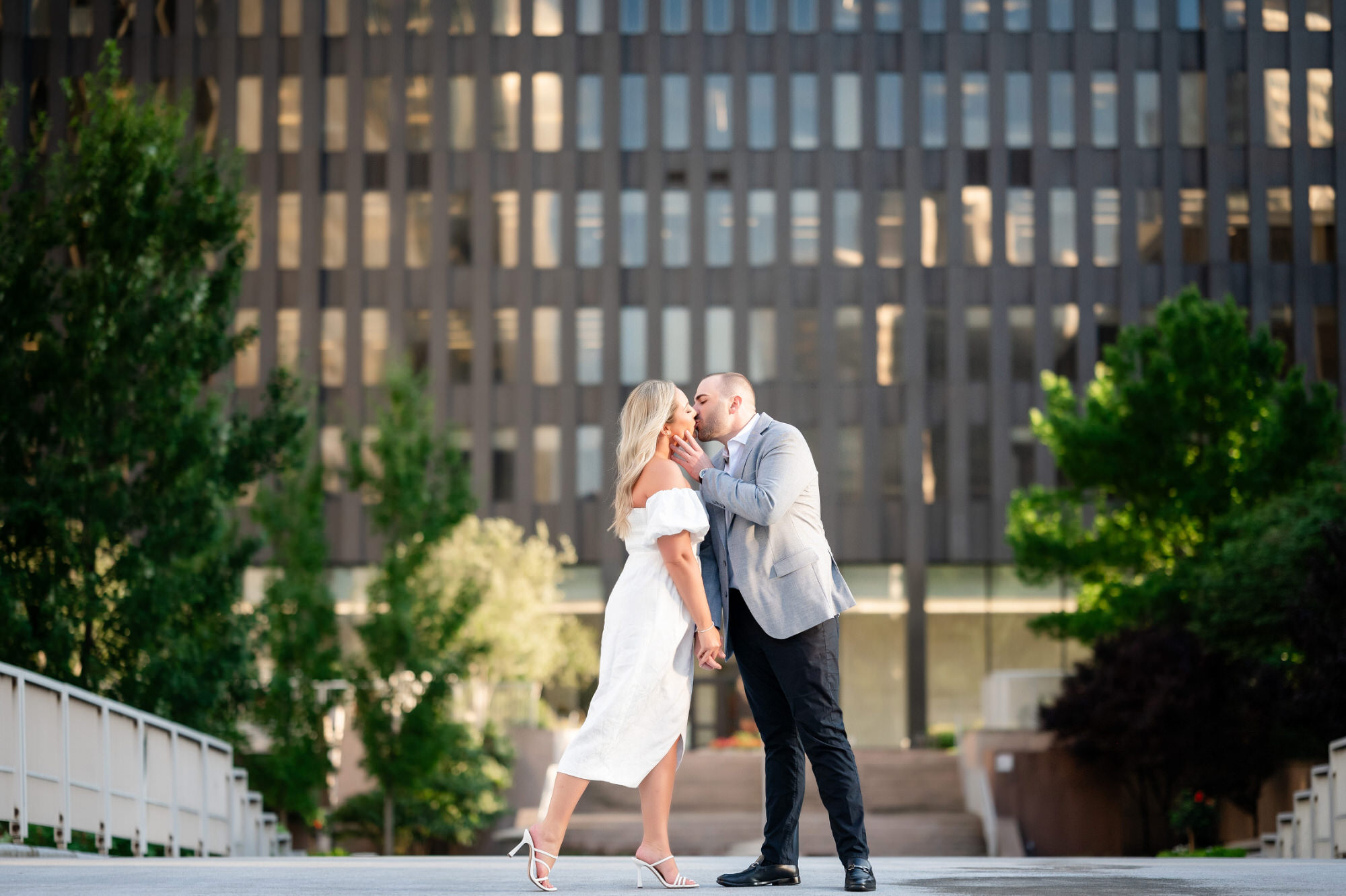 downtown PPG plaza engagement photo • Engagements