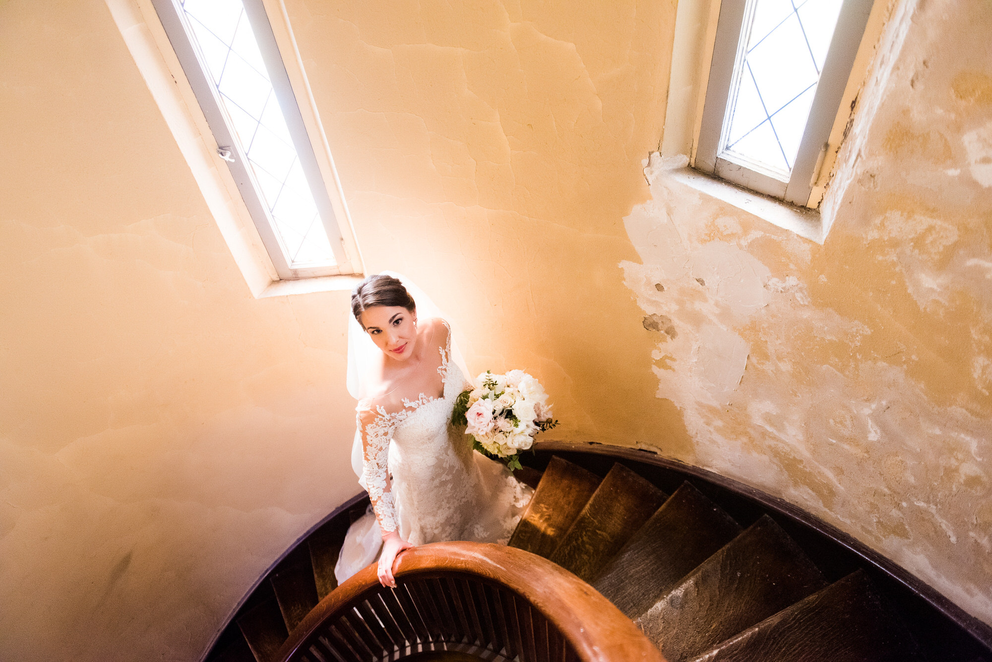 bride preparing for wedding ceremony at epiphany catholic church pittsburgh • Portfolio
