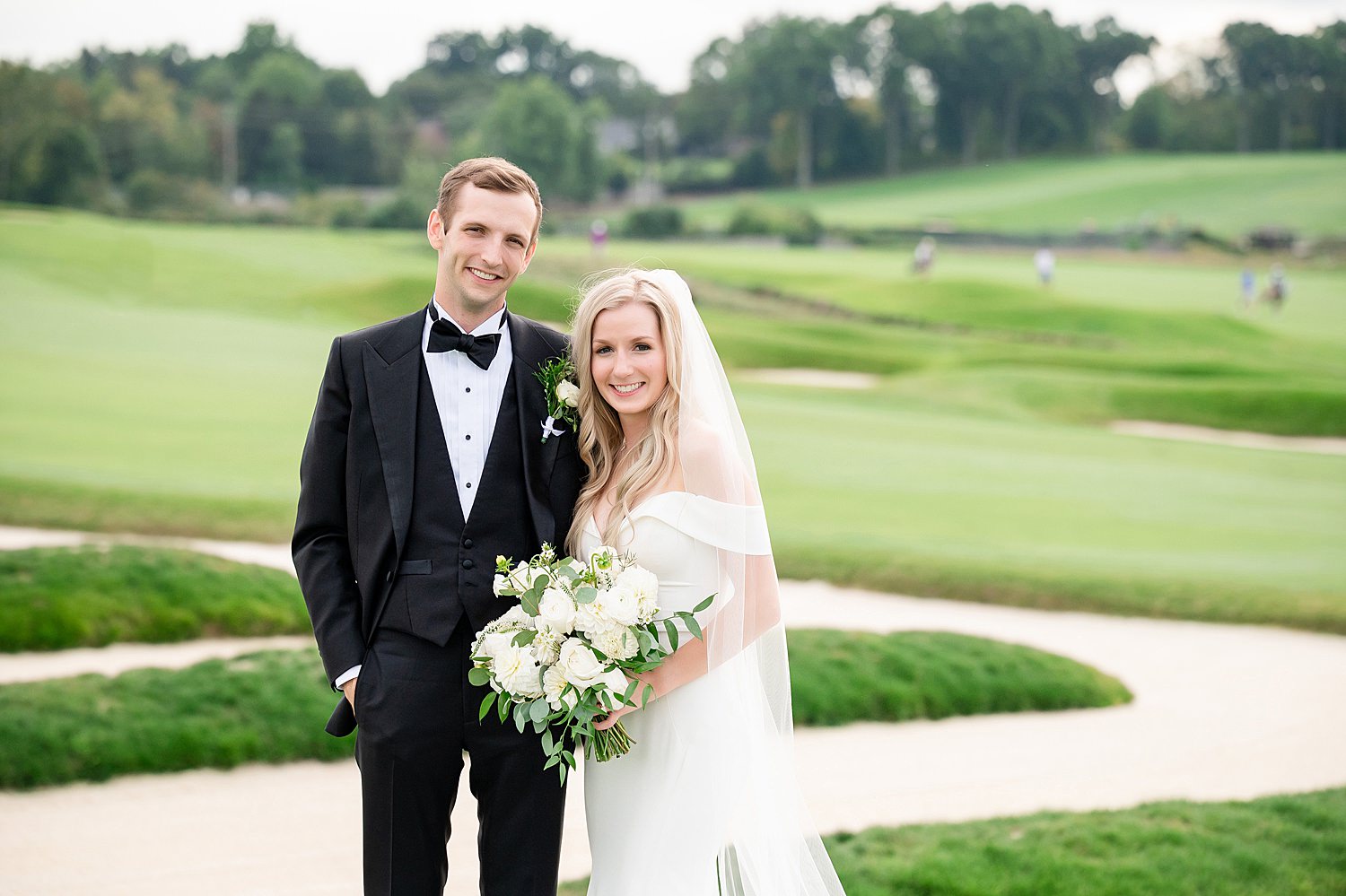 oakmont country club wedding photo at church pews • Wedding at St Paul Cathedral and Oakmont Country Club - Lauren + Cole