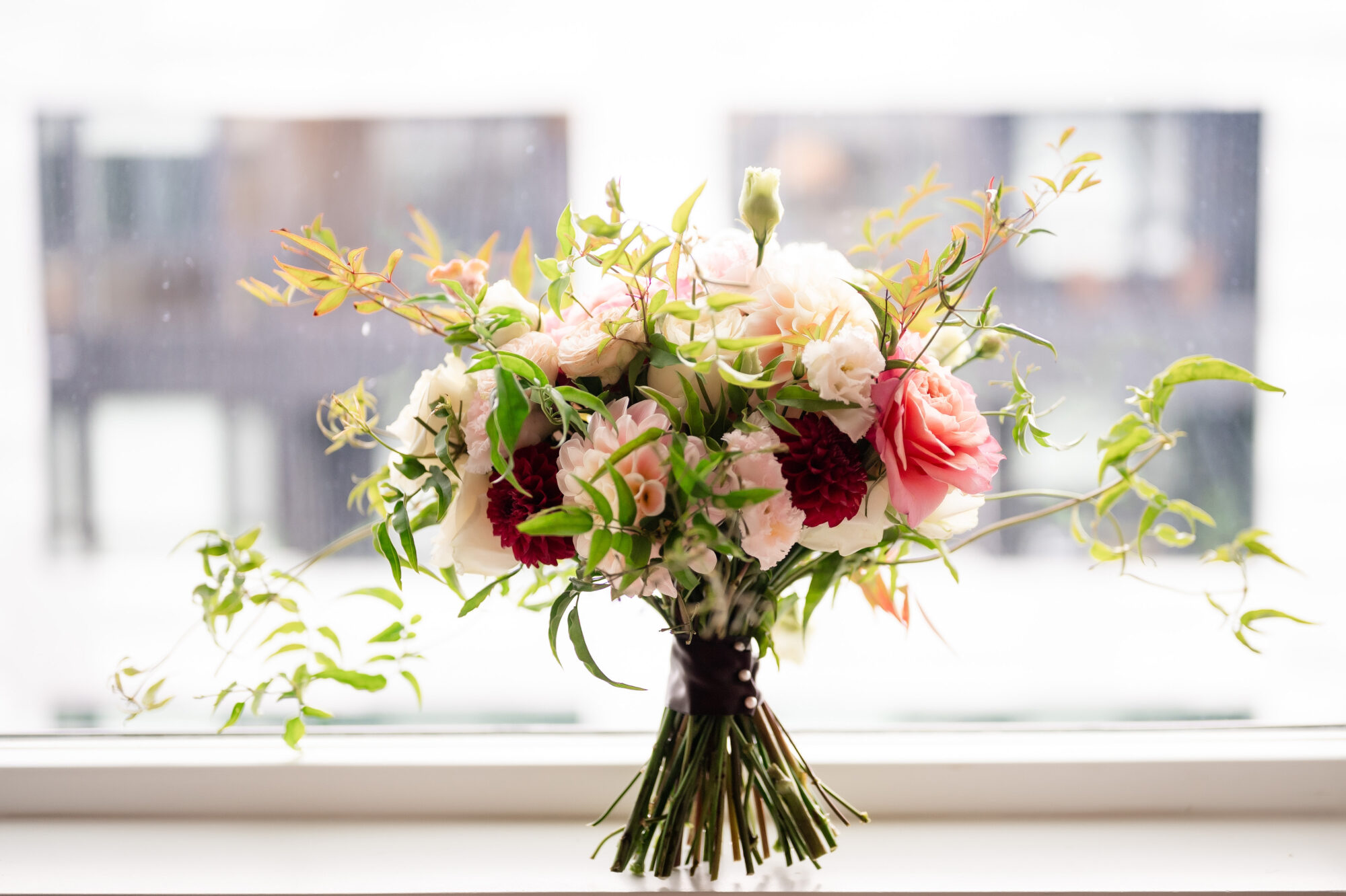 Intricately designed wedding flowers by Bramble & Blossom, featuring a harmonious blend of colors and textures for a memorable celebration in Pittsburgh • Pittsburgh Wedding Florist - Bramble & Blossom Beautiful and Sustainable Flowers